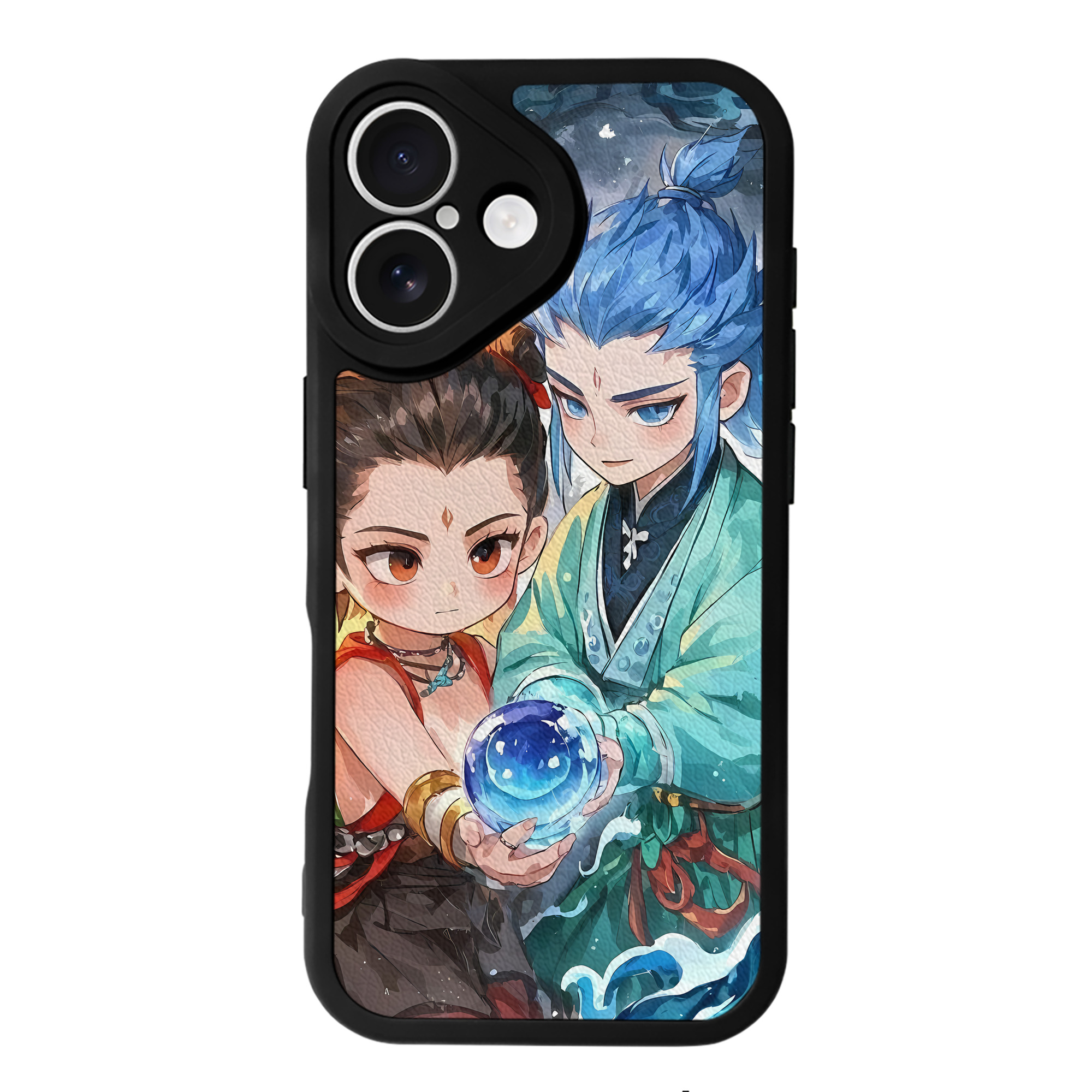 （画像用） Ne Zha 2 ナタ 魔童の大暴れ 【iPhone 16シリーズ対応】シリコンスマホケース（レザー調） 材質：シリコン